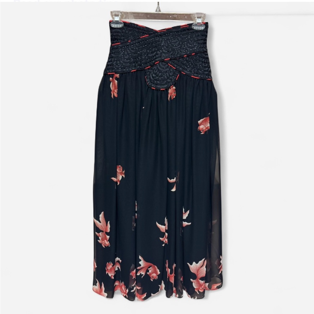 Vintage Wayne Clark Studio Chiffon Koi Fish Skirt